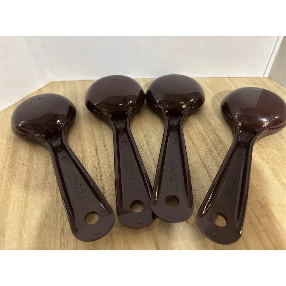 Lot of 4 Carlisle 492201 Measure Miser 1.5 Oz. Portion Control Spoon 44ml Brown